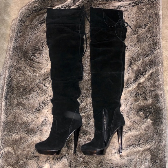 Steven Madden Over the Knee Thigh High Suede Boots - Picture 3 of 6